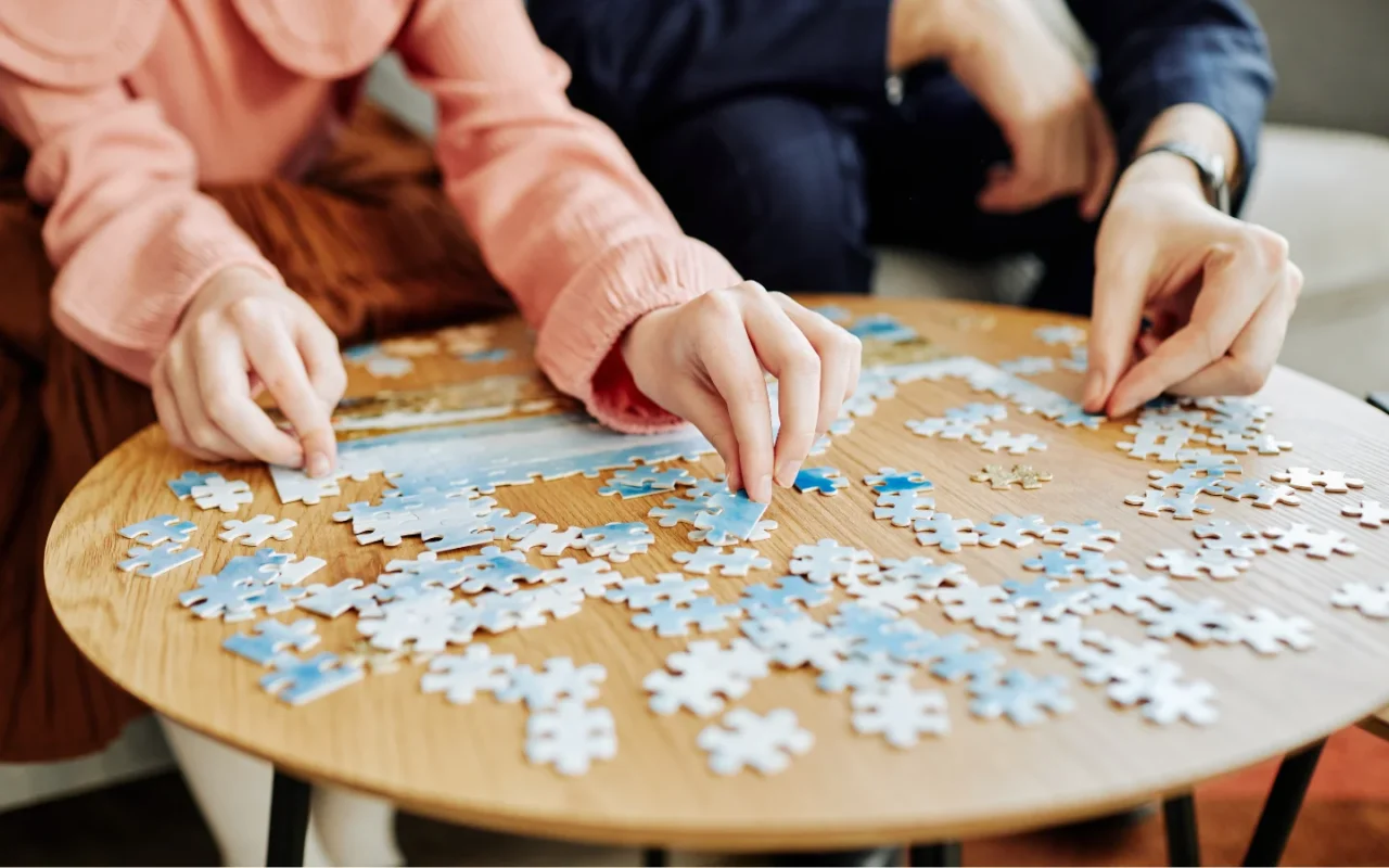 Elderly people playing